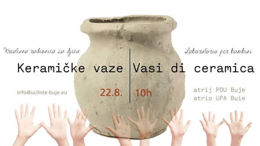 Buje: Poziv malim umjetnicima na radionicu za izradu keramičkih vaza